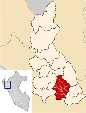Location of the province Cajamarca in Cajamarca.svg