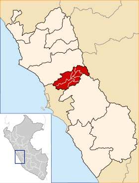 Location of the province Canta in Lima.svg