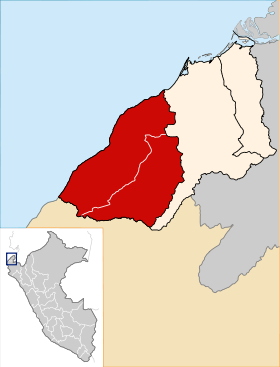 Location of the province Contralmirante Villar in Tumbes.svg