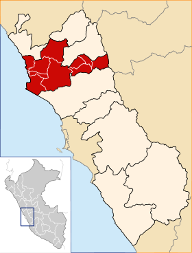 Location of the province Huaura in Lima.svg