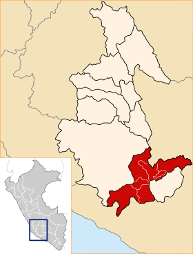 Location of the province Parinacochas in Ayacucho.svg