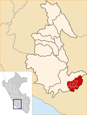 Location of the province Paucar del Sara Sara in Ayacucho.svg
