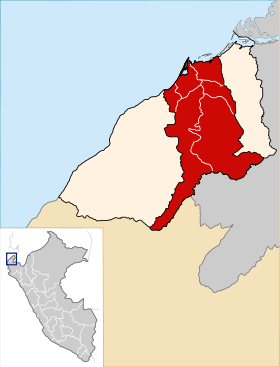 Location of the province Tumbes in Tumbes.svg