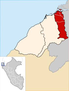 Location of the province Zarumilla in Tumbes.svg