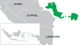 Carte des îles Bangka Belitung.
