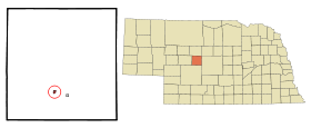 Logan County Nebraska Incorporated and Unincorporated areas Stapleton Highlighted.svg