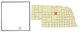 Loup County Nebraska Incorporated and Unincorporated areas Taylor Highlighted.svg