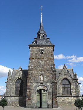 Façade occidentale de l'église.