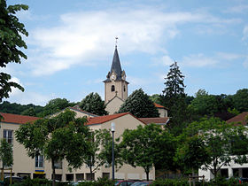 Ludres et son église.