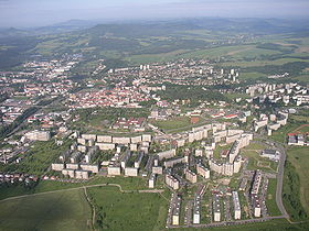 Vue aérienne de Česká Lípa