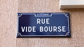 Image illustrative de l'article Rue Vide-Bourse