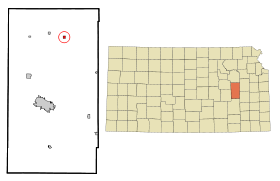 Lyon County Kansas Incorporated and Unincorporated areas Admire Highlighted.svg