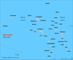 Carte des îles Ratak.