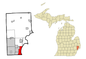 Macomb County Michigan Incorporated and Unincorporated areas St. Clair Shores Highlighted.svg