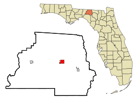 Madison County Florida Incorporated and Unincorporated areas Madison Highlighted.svg