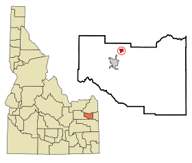 Madison County Idaho Incorporated and Unincorporated areas Sugar City Highlighted.svg