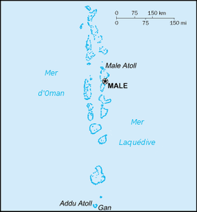 carte : Géographie des Maldives