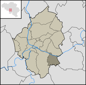 Localisation de Couillet dans la commune de Charleroi