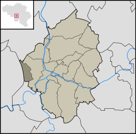 Localisation de Goutroux dans la commune de Charleroi