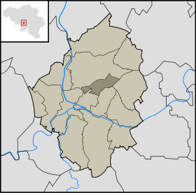 Localisation de Lodelinsart dans la commune de Charleroi