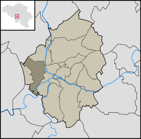 Localisation de Monceau-sur-Sambre dans la commune de Charleroi