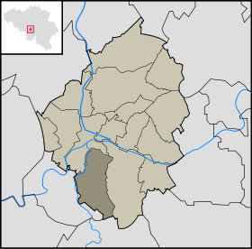 Localisation de Mont-sur-Marchienne dans la commune de Charleroi