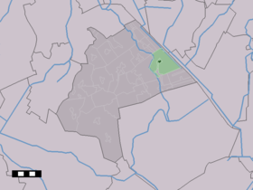 Localisation de Gieterveen dans la commune de Aa en Hunze