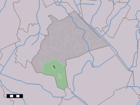 Localisation de Grolloo dans la commune de Aa en Hunze