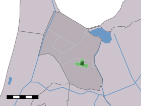 Localisation de Wieringerwaard dans la commune de Anna Paulowna