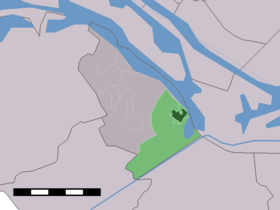 Localisation de Zwartewaal dans la commune de Brielle