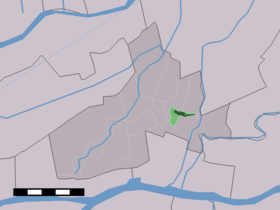 Localisation de Hoogblokland dans la commune de Giessenlanden