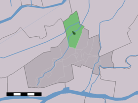 Localisation de Noordeloos dans la commune de Giessenlanden