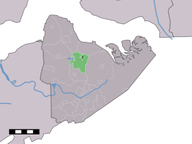 Localisation de Lamswaarde dans la commune de Hulst