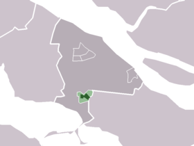 Localisation de Nieuwe-Tonge dans la commune de Middelharnis