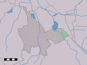 Localisation de Zuidlaarderveen dans la commune de Tynaarlo