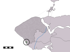 Localisation de Dishoek dans la commune de Veere