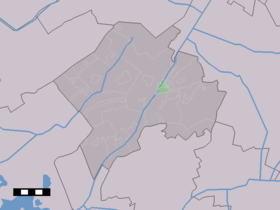Localisation de Dieverbrug dans la commune de Westerveld