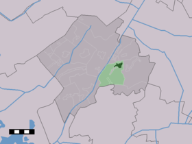 Localisation de Dwingeloo dans la commune de Westerveld