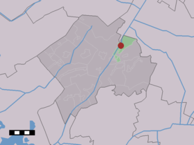 Localisation de Geeuwenbrug dans la commune de Westerveld