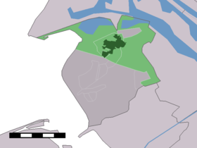 Localisation de Oostvoorne dans la commune de Westvoorne