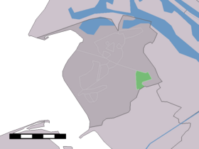 Localisation de Tinte dans la commune de Westvoorne