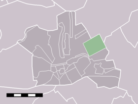 Localisation de Gerverscop dans la commune de Woerden