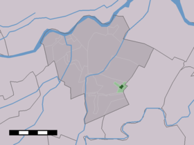 Localisation de Leerbroek dans la commune de Zederik