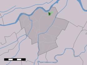 Localisation de Lexmond dans la commune de Zederik