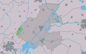 Localisation de Dearsum dans la commune de Boarnsterhim