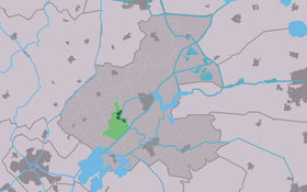 Localisation de Jirnsum dans la commune de Boarnsterhim