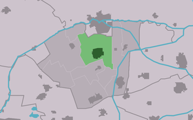 Localisation de Damwâld dans la commune de Dantumadiel