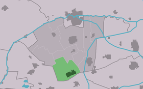 Localisation de Feanwâlden dans la commune de Dantumadiel