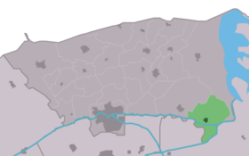 Localisation de Engwierum dans la commune de Dongeradeel