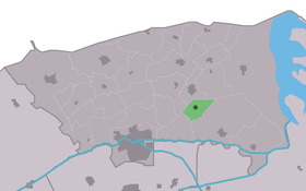 Localisation de Jouswier dans la commune de Dongeradeel